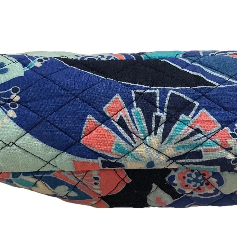 Vera Bradley Cosmetic Bag Lotus Flower Swirl Quilted